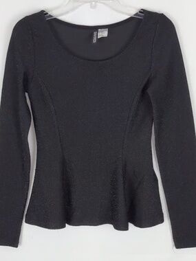 Divided by H&M Metallic Blouse Top Womens XS Party Going Out Old Money Club